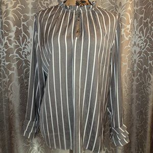 Silky Feel Ruffled Blouse